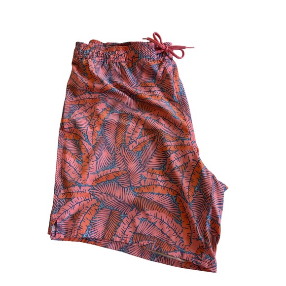 Vineyard Vines Other - Vineyard Vines Mens Pink Orange Palm Tropical Swim Trunks Board Shorts Large